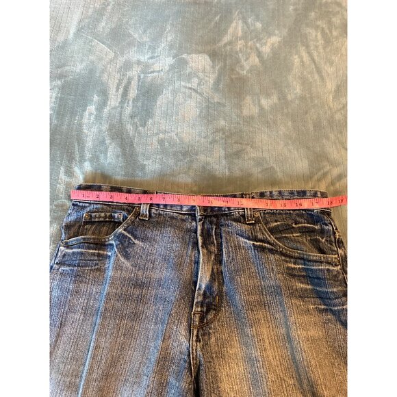 Route 66 Men’s Distressed Flared Jeans Camo Pocket 34x34 Grunge Y2K Retro - Picture 8 of 9